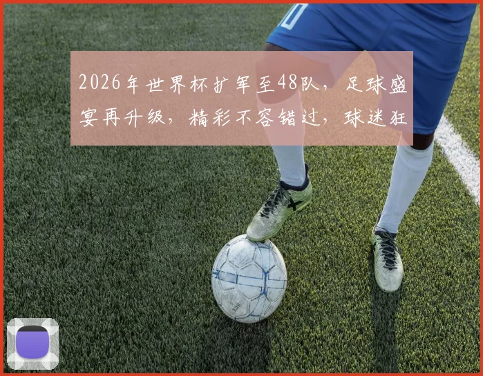 2026年世界杯扩军至48队，足球盛宴再升级，精彩不容错过，球迷狂欢来袭